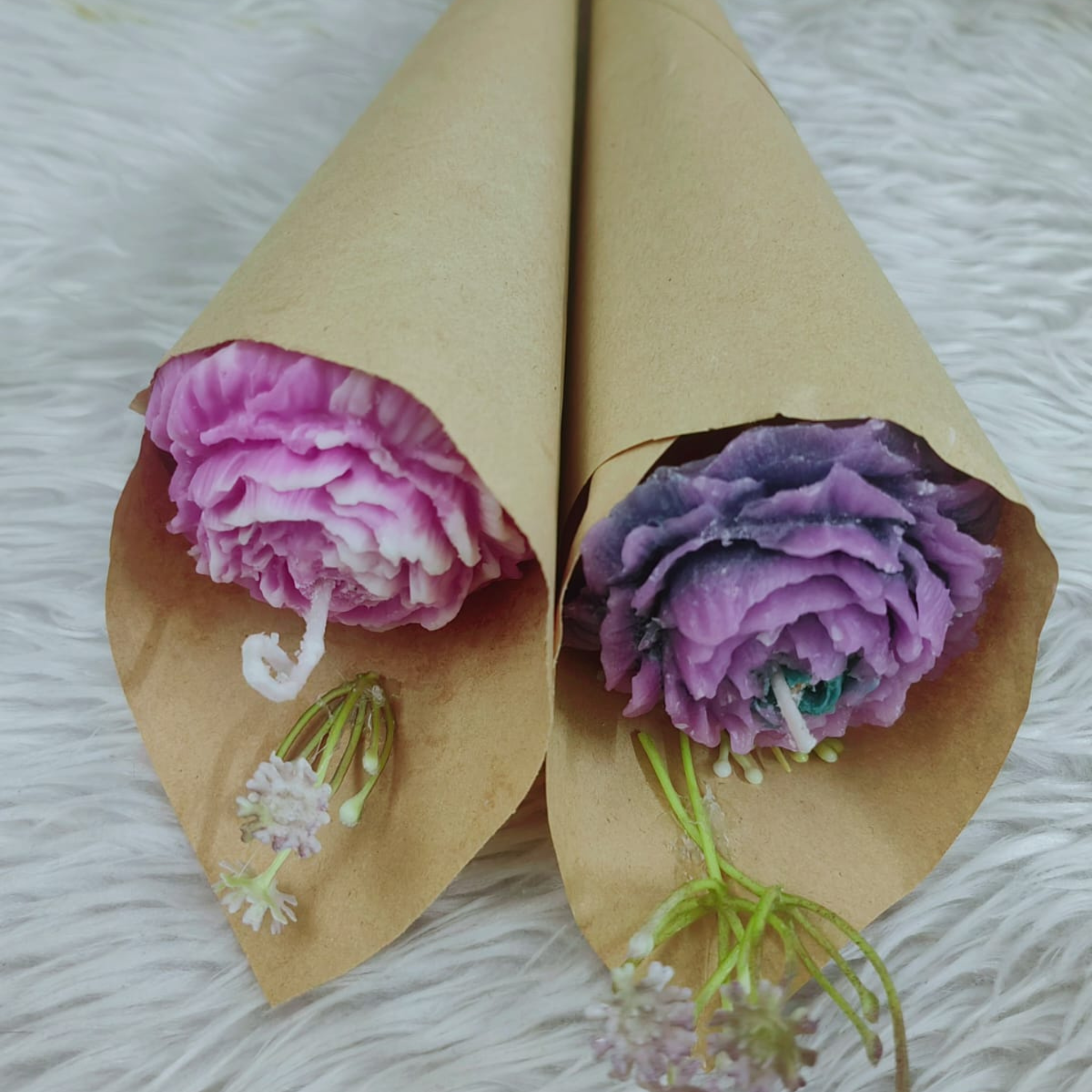 Peony Flower bouquet Scented Candle