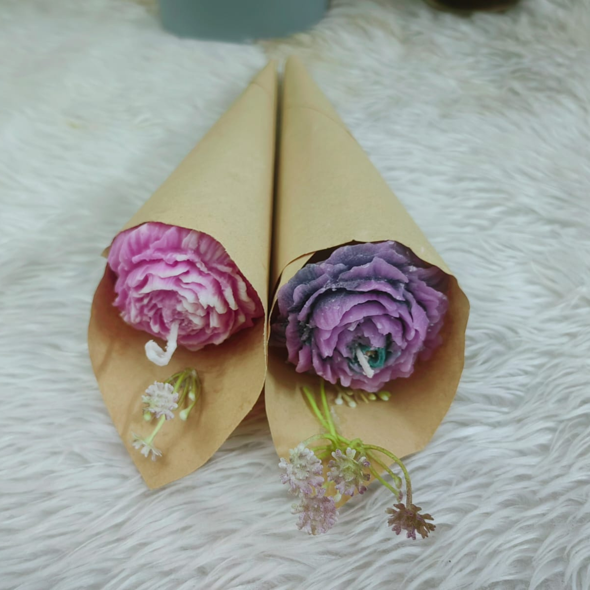 Peony Flower bouquet Scented Candle