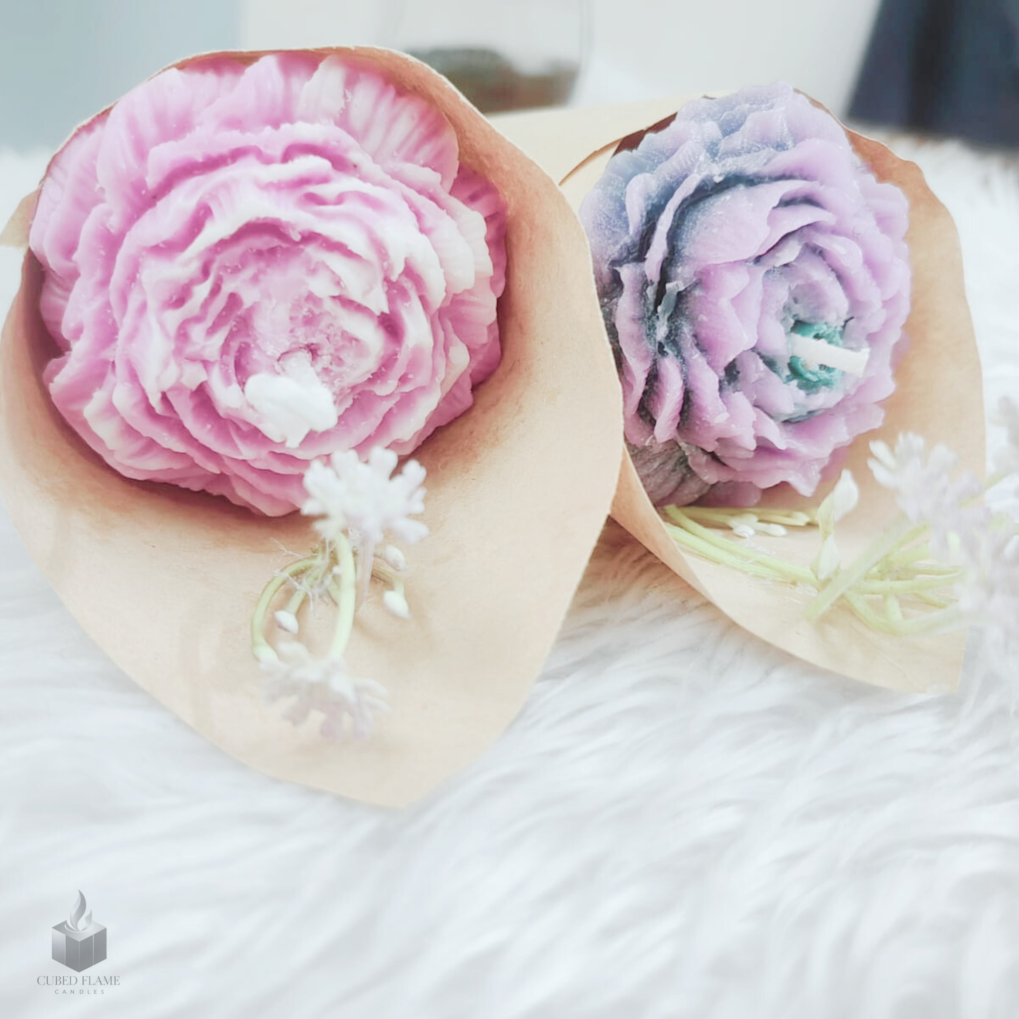 Peony Flower bouquet Scented Candle