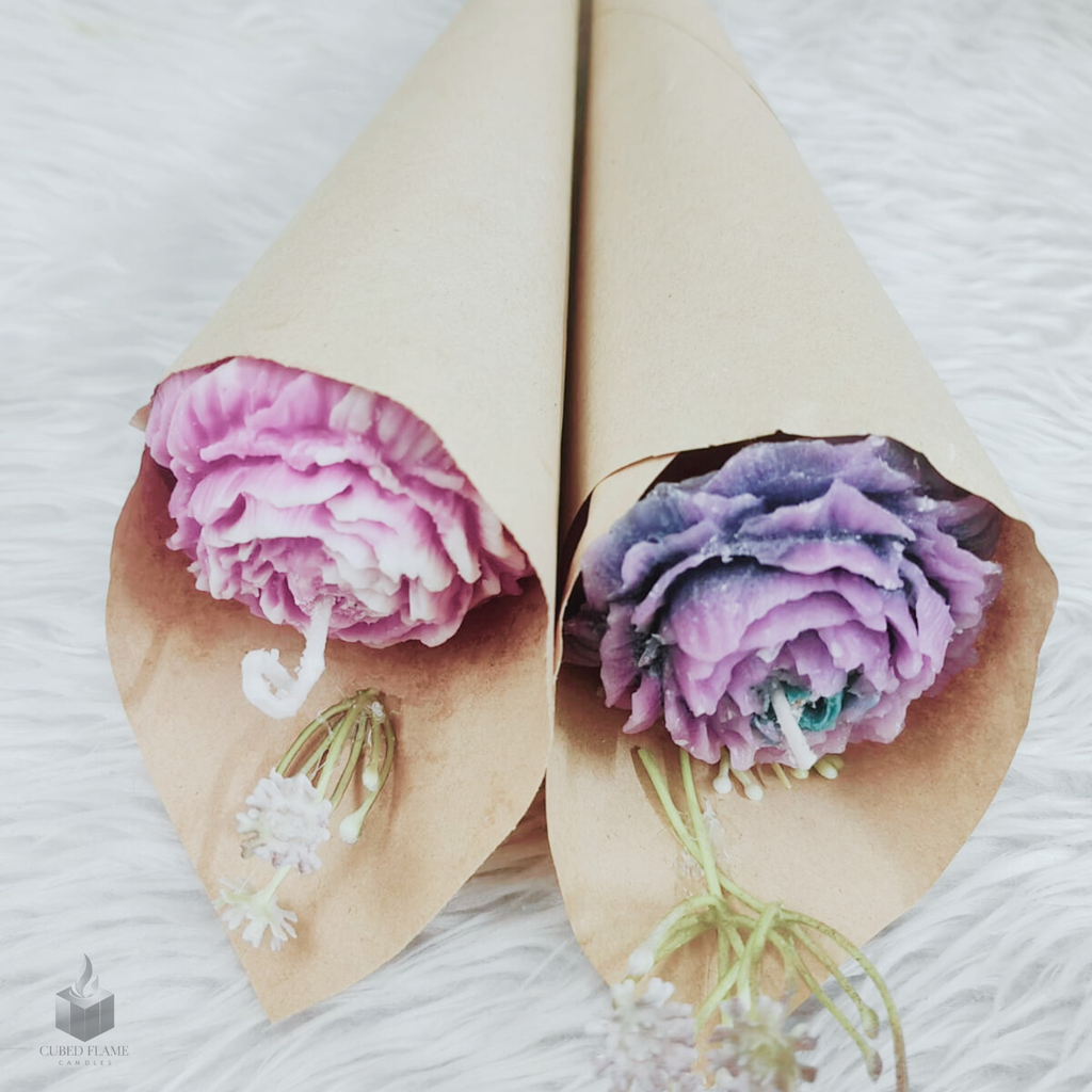 Peony Flower bouquet Scented Candle