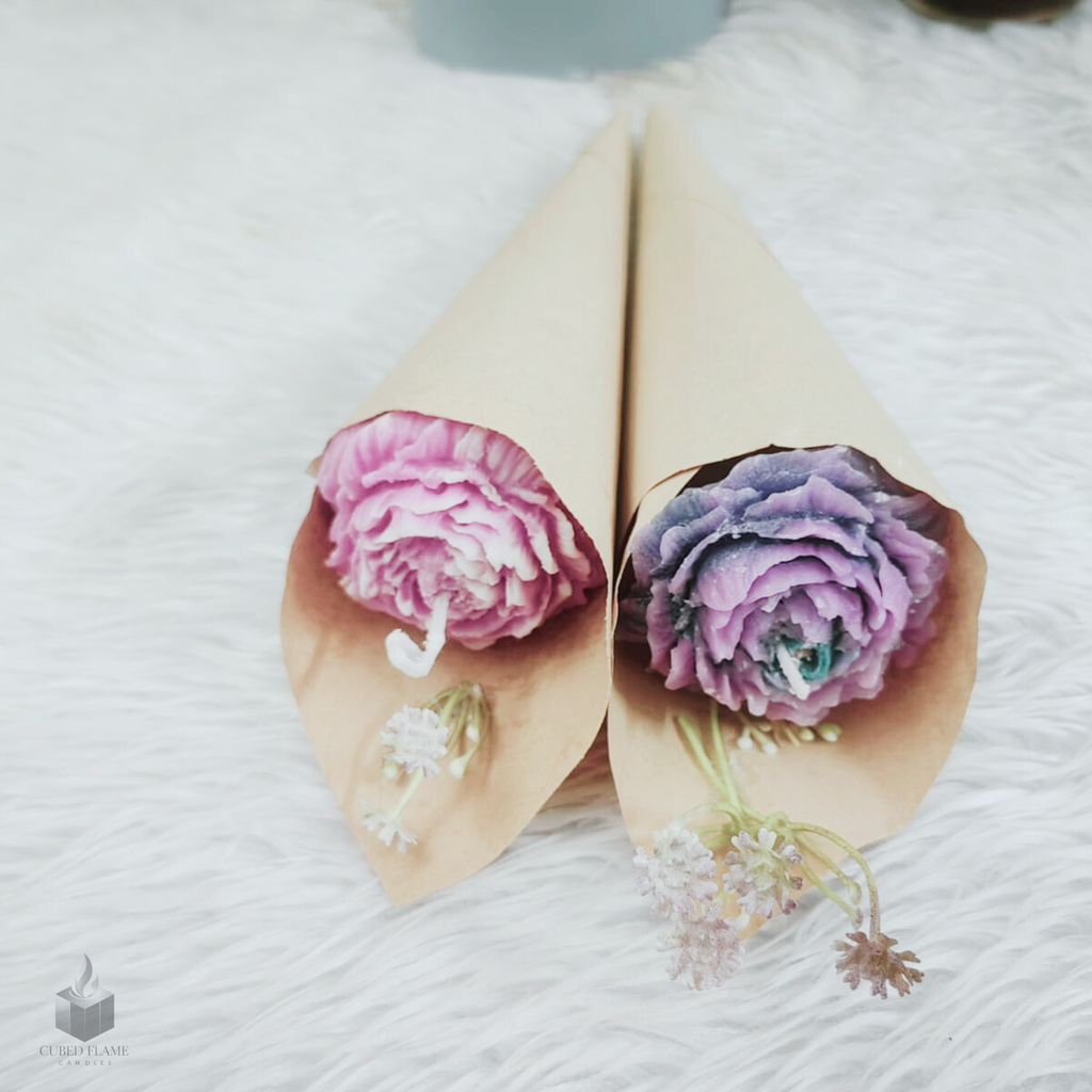 Peony Flower bouquet Scented Candle