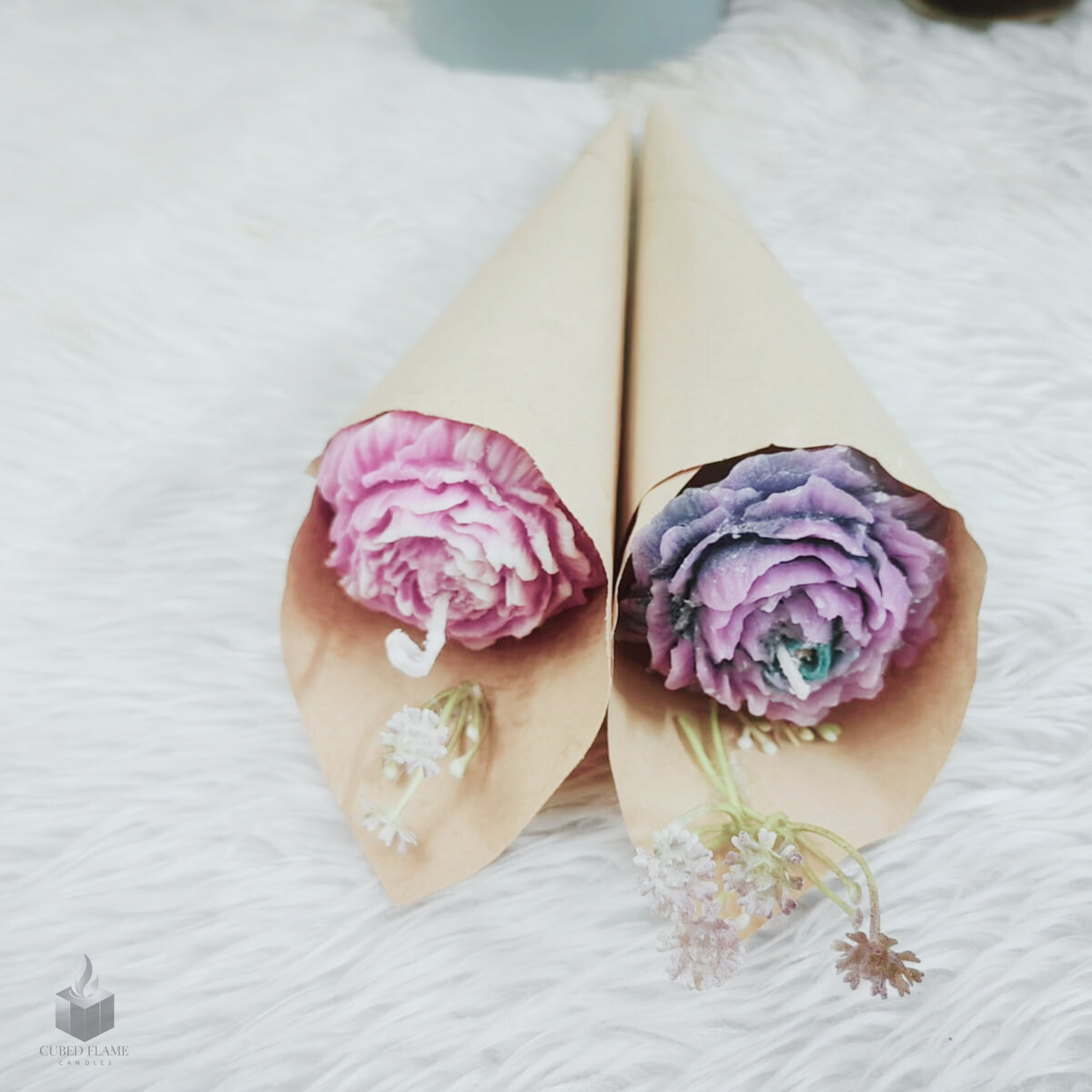 Peony Flower bouquet Scented Candle