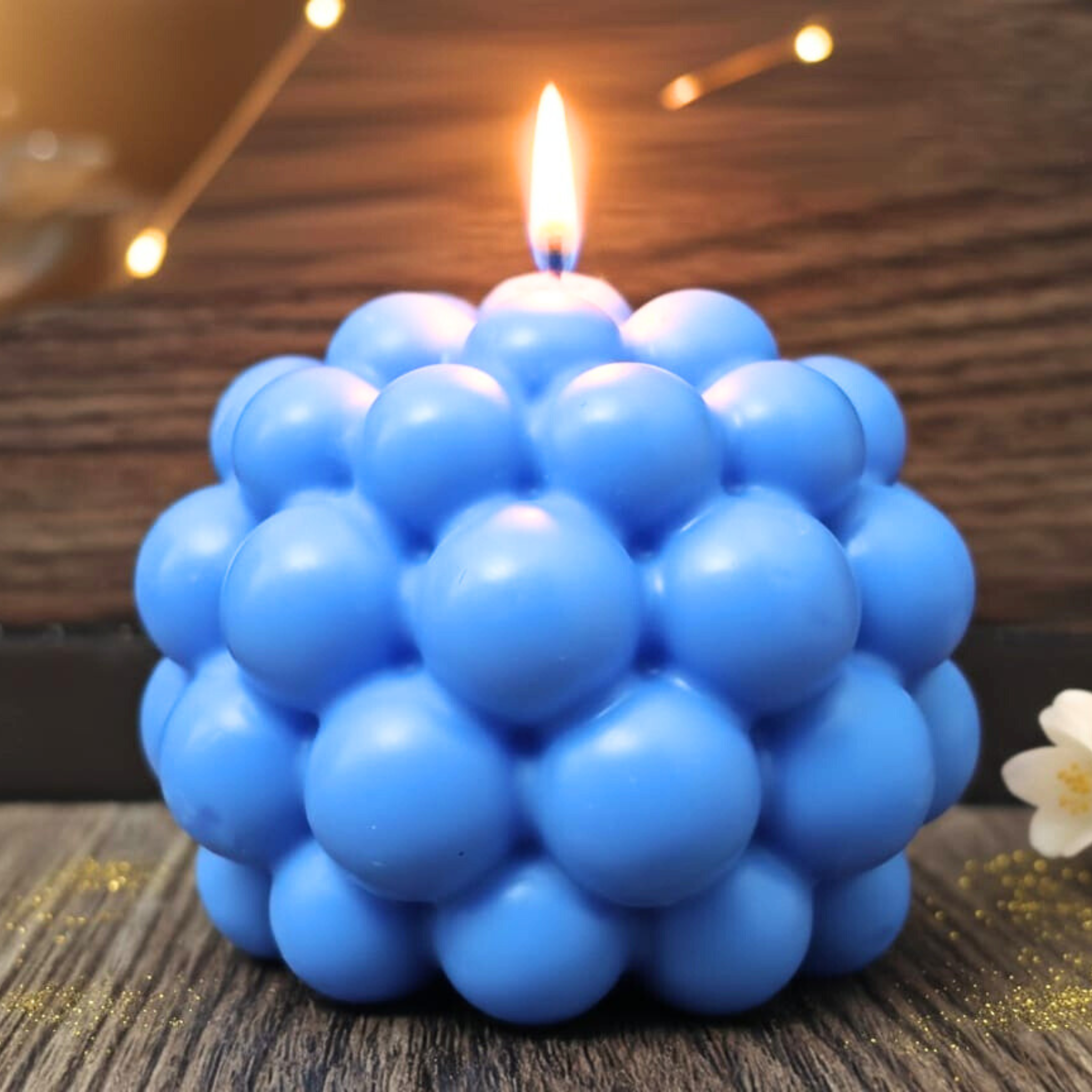 Blue Bubble Bliss Handmade Scented  Candle