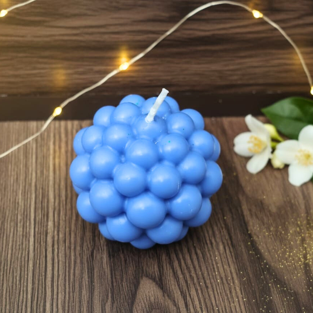 Blue Bubble Bliss Handmade Scented  Candle